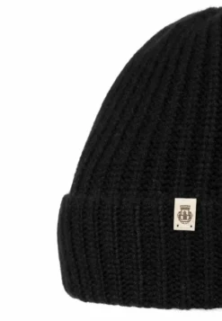 Pure Cashmere Umschlagmuetze - black (schwarz)