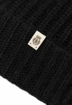 Pure Cashmere Umschlagmuetze - black (schwarz)
