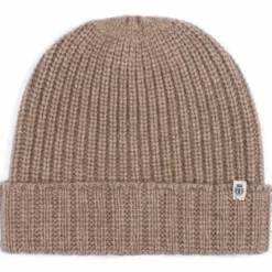 Pure Cashmere Umschlagmuetze - taupe (beige)