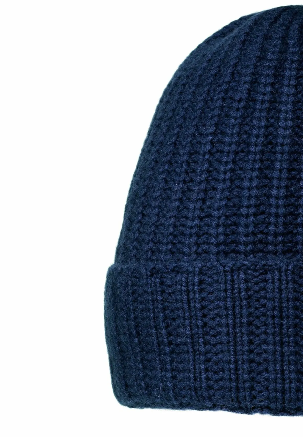Pure Cashmere Umschlagmuetze - navy (blau)