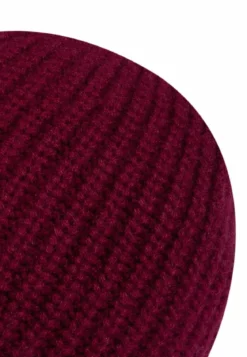 Pure Cashmere Umschlagmuetze - burgundy (rot)