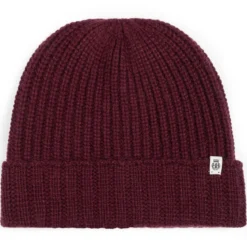 Pure Cashmere Umschlagmuetze - mulberry (rot)
