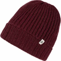 Pure Cashmere Umschlagmuetze - mulberry (rot)