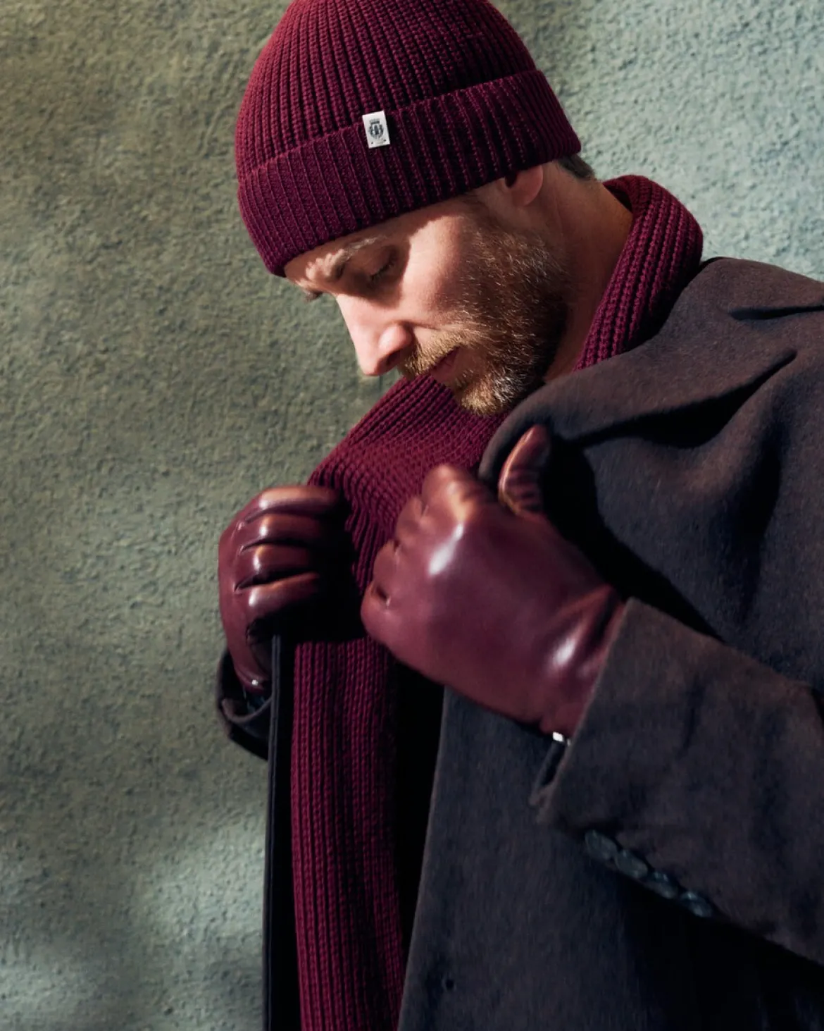 Pure Merino Schal 27x180 - wine (rot)