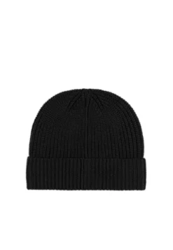 Pure Merino Umschlagmuetze - black (schwarz)