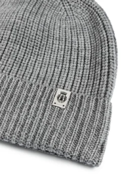Pure Merino Umschlagmuetze - flanell (grau)