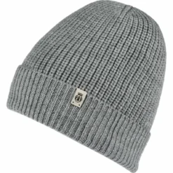 Pure Merino Umschlagmuetze - flanell (grau)