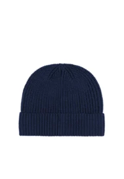 Pure Merino Umschlagmuetze - navy (blau)