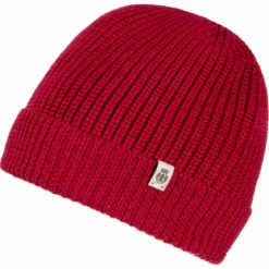 Pure Merino Umschlagmuetze - red (rot)