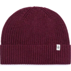 Pure Merino Umschlagmuetze - wine (rot)