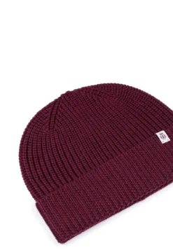 Pure Merino Umschlagmuetze - wine (rot)