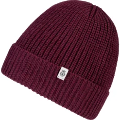 Pure Merino Umschlagmuetze - wine (rot)
