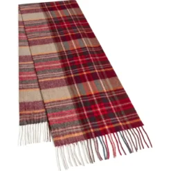Scottish Tartan Men 30x180 - multi red (rot)