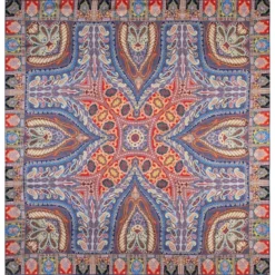 Secret Garden 140x140 - navy/red (blau)