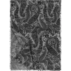 Soft Paisley 70x180 - flanell (grau)