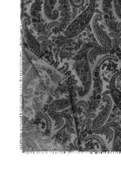 Soft Paisley 70x180 - flanell (grau)