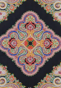 Square Garden Paisley 90x90 - multi black (schwarz)