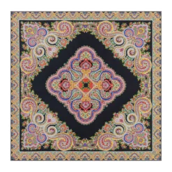 Square Garden Paisley 90x90 - multi black (schwarz)