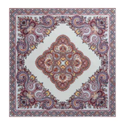 Square Garden Paisley 90x90 - multi granat (rot)