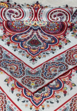Square Garden Paisley 90x90 - multi granat (rot)