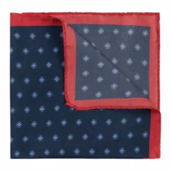 Tie Flower 33x33 - navy/red (blau)