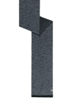 Two-Tone Merino Schal 25x180 - grey/black (grau)
