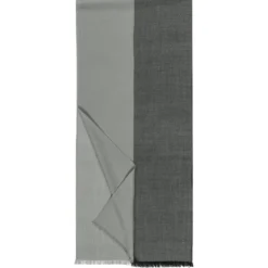 Two-Tone Wool 40x180 - black/grey (schwarz)