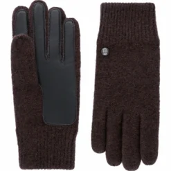 Walkhandschuhe Lederinnenhand - mocca (braun)
