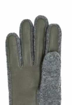 Walkhandschuhe Lederinnenhand - flanell (grau)