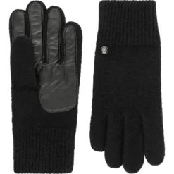 Walkhandschuhe Lederinnenhand - black (schwarz)