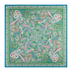 Wool Feather 90x90 - multi green (grün)